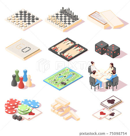 Board Games Icons Set 75098754
