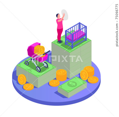 Family Benefits Isometric Composition 75098775