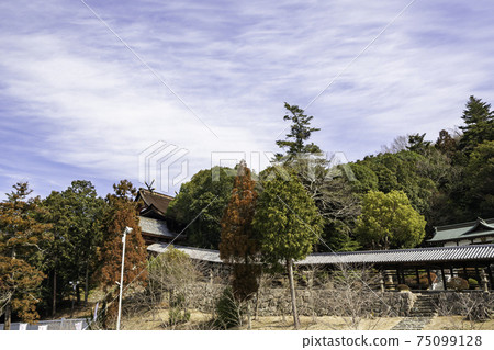 岡山縣岡山市Kibitsu神社走廊 75099128