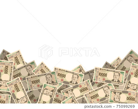 New banknote 10,000 yen bill background B 75099269