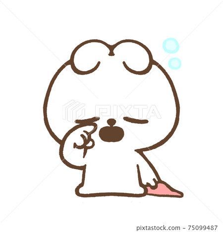 Yawning rabbit 75099487