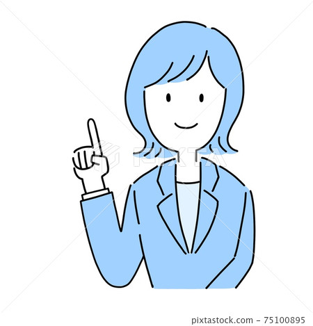 Career woman pointing Career woman pointing 75100895