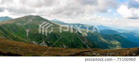 Carpathian landscapes and panoramic views of the Carpathian mountains and the Montenegrin ridge. 75100960
