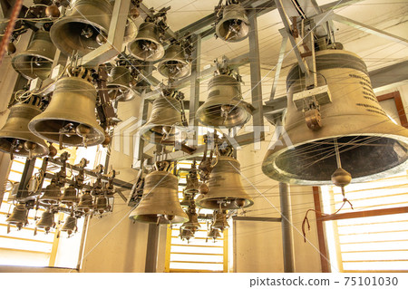 Dolyna, Ukraine: Carillon in the Goshiv Monastery, Greek Catholic Monastery of the Order of St. Basil the Great in the village of Goshov, Dolyna district, Ivano-Frankivsk region. 75101030