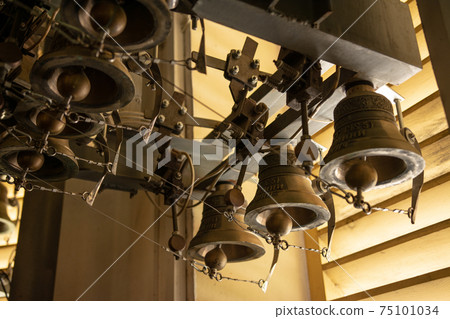 Dolyna, Ukraine: Carillon in the Goshiv Monastery, Greek Catholic Monastery of the Order of St. Basil the Great in the village of Goshov, Dolyna district, Ivano-Frankivsk region. 75101034