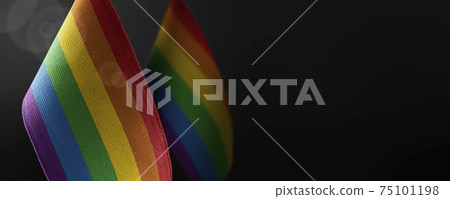 Small national flags of the lgbt on a dark background Small national flags of the lgbt on a dark background 75101198
