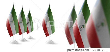 Set of Equatorial Guinea national flags on a white background Set of Equatorial Guinea national flags on a white background 75101200