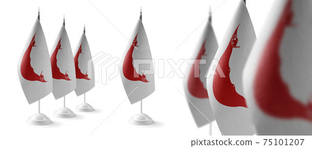 Set of Easter Island national flags on a white background Set of Easter Island national flags on a white background 75101207