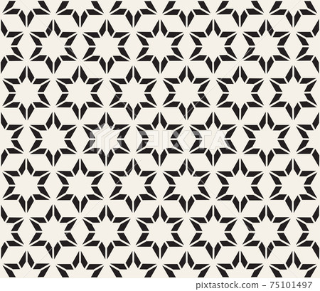 Vector seamless pattern. Modern stylish abstract texture. Repeating geometric star tiles Vector seamless pattern. Modern stylish abstract texture. Repeating geometric star tiles 75101497