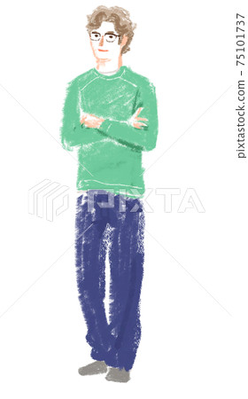 戴眼鏡的年輕人 75101737