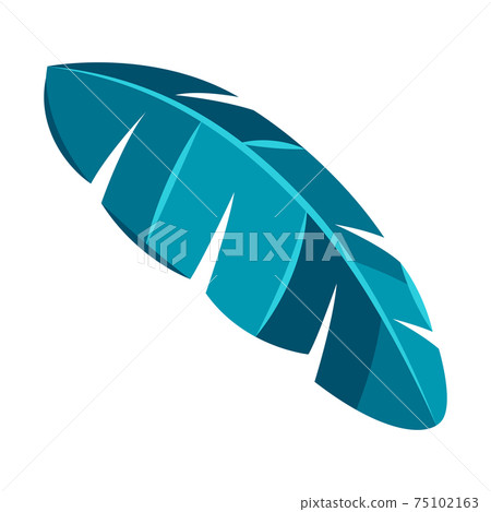 Illustration of stylized palm leaf. Illustration of stylized palm leaf. 75102163