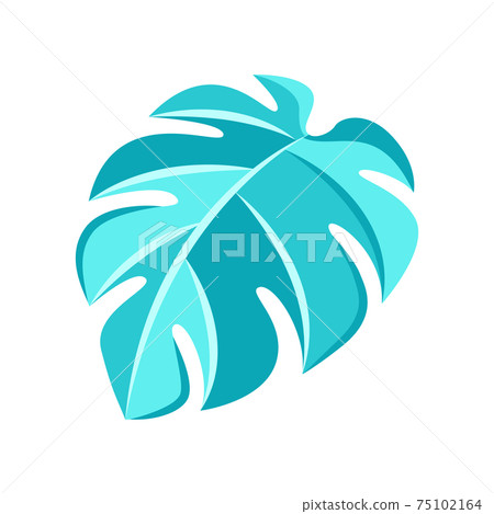 Illustration of stylized monstera leaf. Illustration of stylized monstera leaf. 75102164