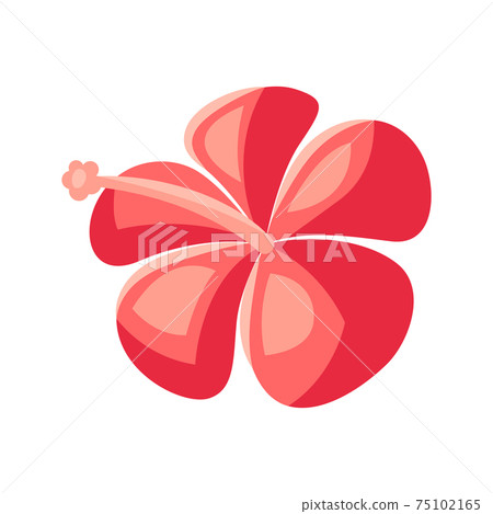 Illustration of stylized hibiscus flower. Illustration of stylized hibiscus flower. 75102165