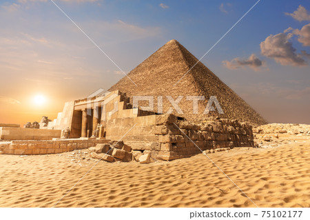 Mastaba of Seshemnefer IV and the Pyramid of Cheops in Giza 75102177