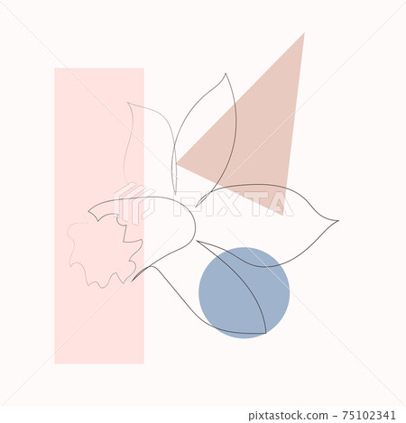 One line with minimal shapes, patterns,... - Stock Illustration ...