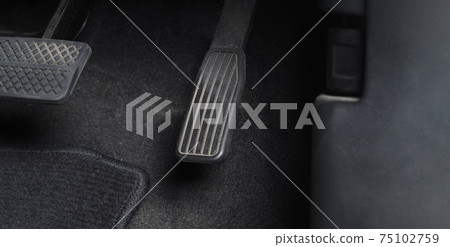 Accelerator and breaking pedal in a car. 75102759