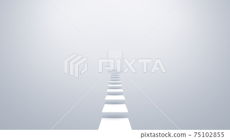 Door to a bright future, stairs to heaven and success. 3D illustration 75102855