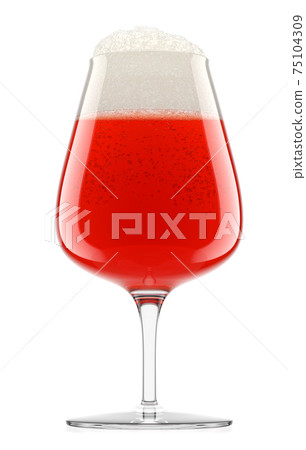 Frosty glass of fresh draft beer with bubble froth isolated on white background. Frosty glass of fresh draft beer with bubble froth isolated on white background. 75104309