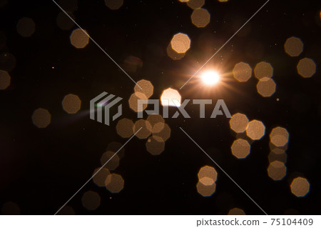 Lens Flare ,Sun Flare on black background object design 75104409