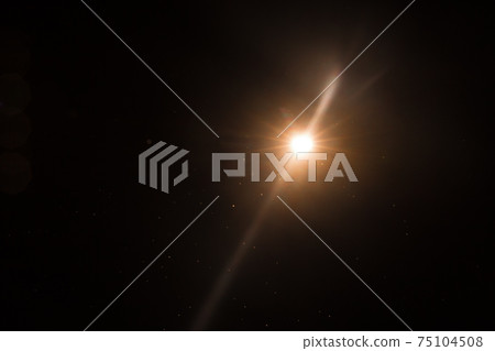 Lens Flare ,Sun Flare on black background object design 75104508