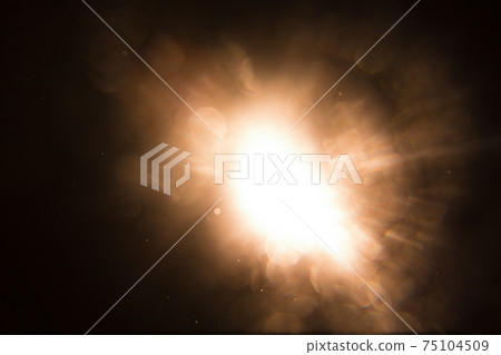 Lens Flare ,Sun Flare on black background object design 75104509