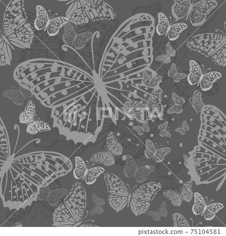 A seamless background with butterflies. Vintage background. Vector illustration A seamless background with butterflies. Vintage background. Vector illustration 75104581