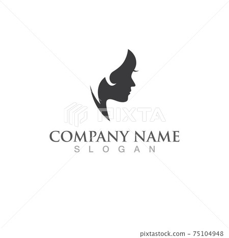 women hair style logo vector women hair style logo vector 75104948