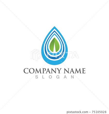Water drop Logo Template vector 75105028