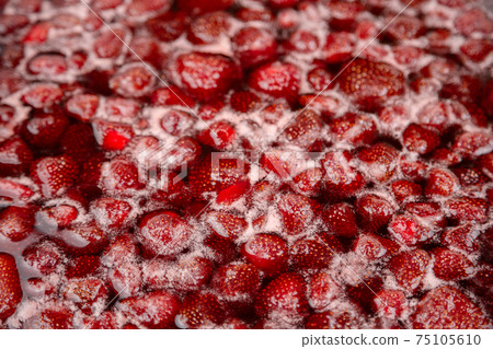 Homemade Strawberry jam in making progress boiling 75105610