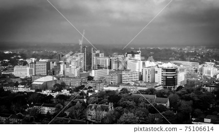 City of Bournemouth in England in black and white City of Bournemouth in England in black and white 75106614