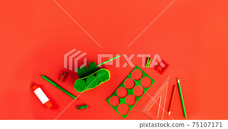 Military tank, decor February 23, May 9, Father Day. Handmade. Step by step. process kid crafts. Top view. Greeting card on day defender fatherland. 75107171