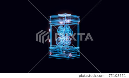3d rendered illustration of Pretzel Warmer hologram 3d rendered illustration of Pretzel Warmer hologram 75108351