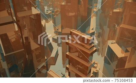 3d rendered illustration of mograph city 3d rendered illustration of mograph city 75108453