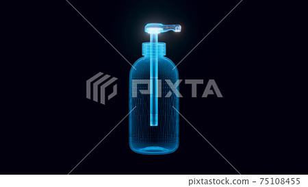 3d rendered illustration of Soap Dispencer hologram 3d rendered illustration of Soap Dispencer hologram 75108455