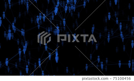 3d rendered illustration of network connection of peoples 3d rendered illustration of network connection of peoples 75108456