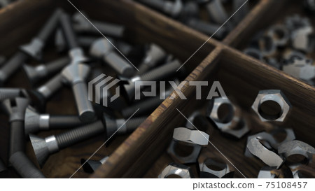 3d rendered illustration of Nuts and Bolts 3d rendered illustration of Nuts and Bolts 75108457