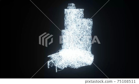 3d rendered illustration of Building By Lines 75108511