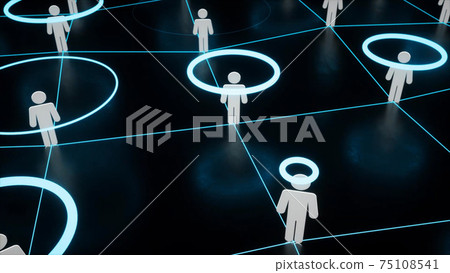 3d rendered illustration of Connecting People 3d rendered illustration of Connecting People 75108541