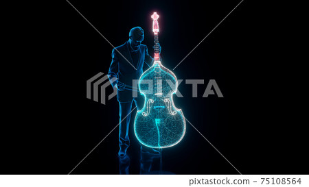 3d rendered illustration of the musician playing violanchelo 75108564