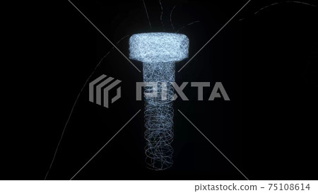 3d rendered illustration of Hex Bolt By Lines 75108614