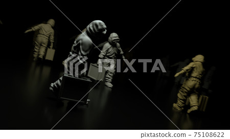 3d rendered illustration of Statue of Epidemic Health Workers 75108622