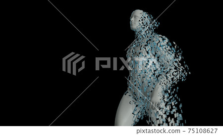 3d rendered illustration of borning of artificial intelligence 75108627