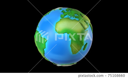 3d rendered illustration of Cartoon Earth 3d rendered illustration of Cartoon Earth 75108660