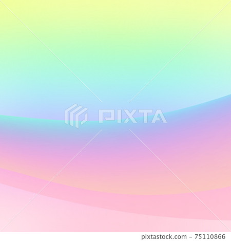 Pale rainbow waves - Stock Illustration [75110866] - PIXTA