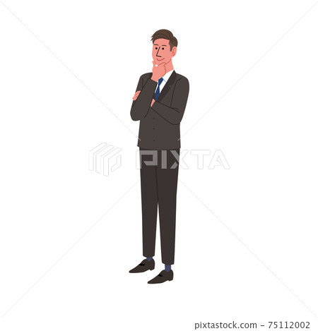 男士西服插圖微笑等距 男士西服插圖微笑等距 75112002