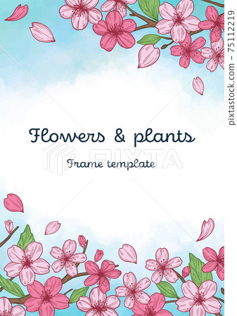 Cherry blossom frame template Cherry blossom frame template 75112219