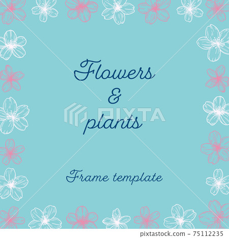 Cherry blossom frame template 75112235