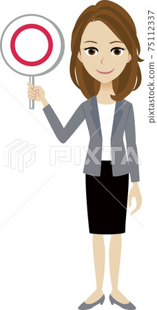 OK sign Maru business woman - Stock Illustration [75112337] - PIXTA