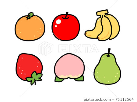 Illustration set of fruit for children 75112564