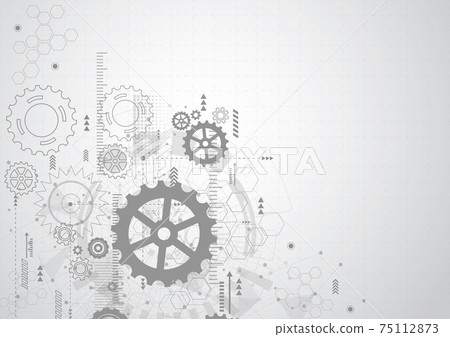 Abstract gear wheel mechanism background. Machine technology. Vector illustration Abstract gear wheel mechanism background. Machine technology. Vector illustration 75112873